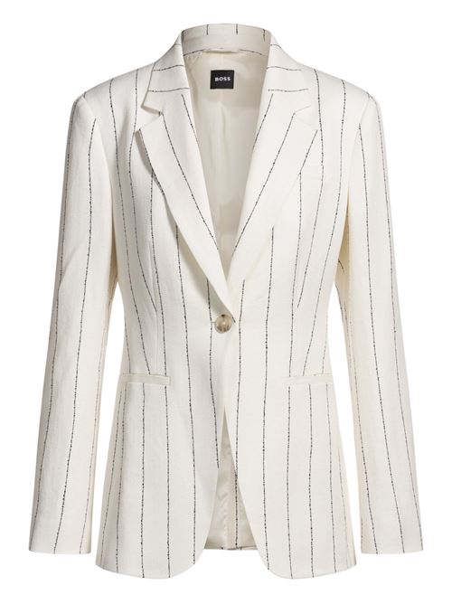 Giacca donna panna in misto lino Hugo Boss | 50537464962